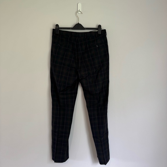 NWOT Brooks Brothers Wool Dress Pants 34x32 Blue Navy Plaid - Picture 3 of 6